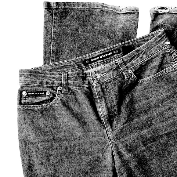 DKNY Jeans , Classic Bootcut Denim Jeans , Women Denim Pants, Relaxed Fit Jeans - Picture 10 of 15